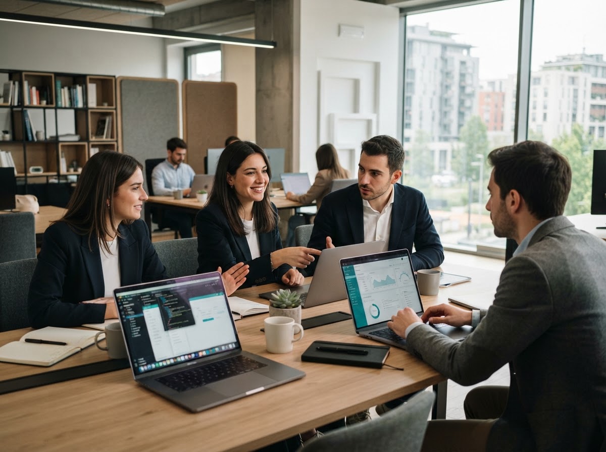 Rendinvo IA — team di analisi finanziaria al lavoro sui modelli predittivi